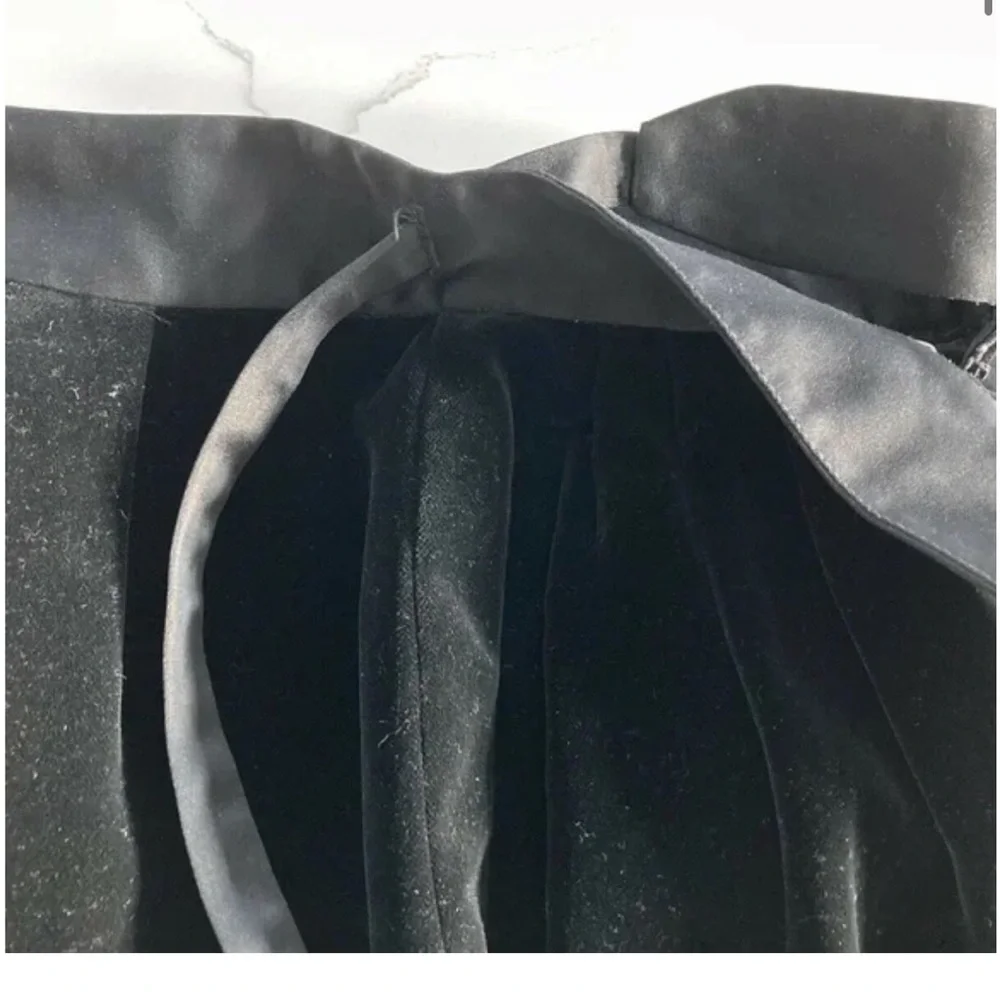 Vintage Velvet Tuxedo Satin Tie Waist High Rise Pants Size 6 - Picture 10 of 10